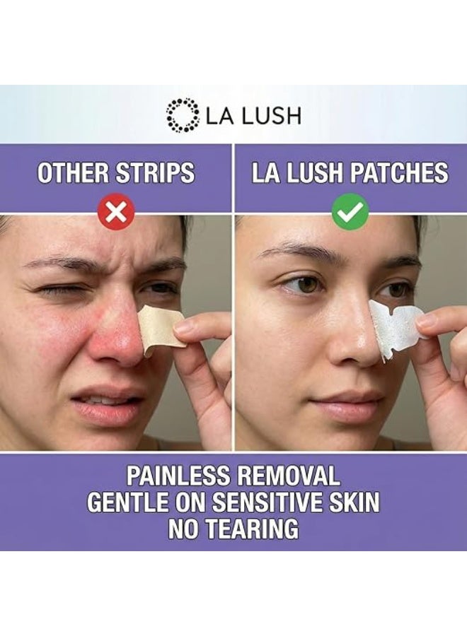 LA LUSH Pack of 30 Nose Strips Blackhead Remover, Nose Pore Strips, Nose Pore Patches, Blackheads Removal, Pore Strips for Deep Cleansing, Hydrocolloid Nose Blackhead Strip, Oil Absorbing, Vegan Skin Care - Image 5